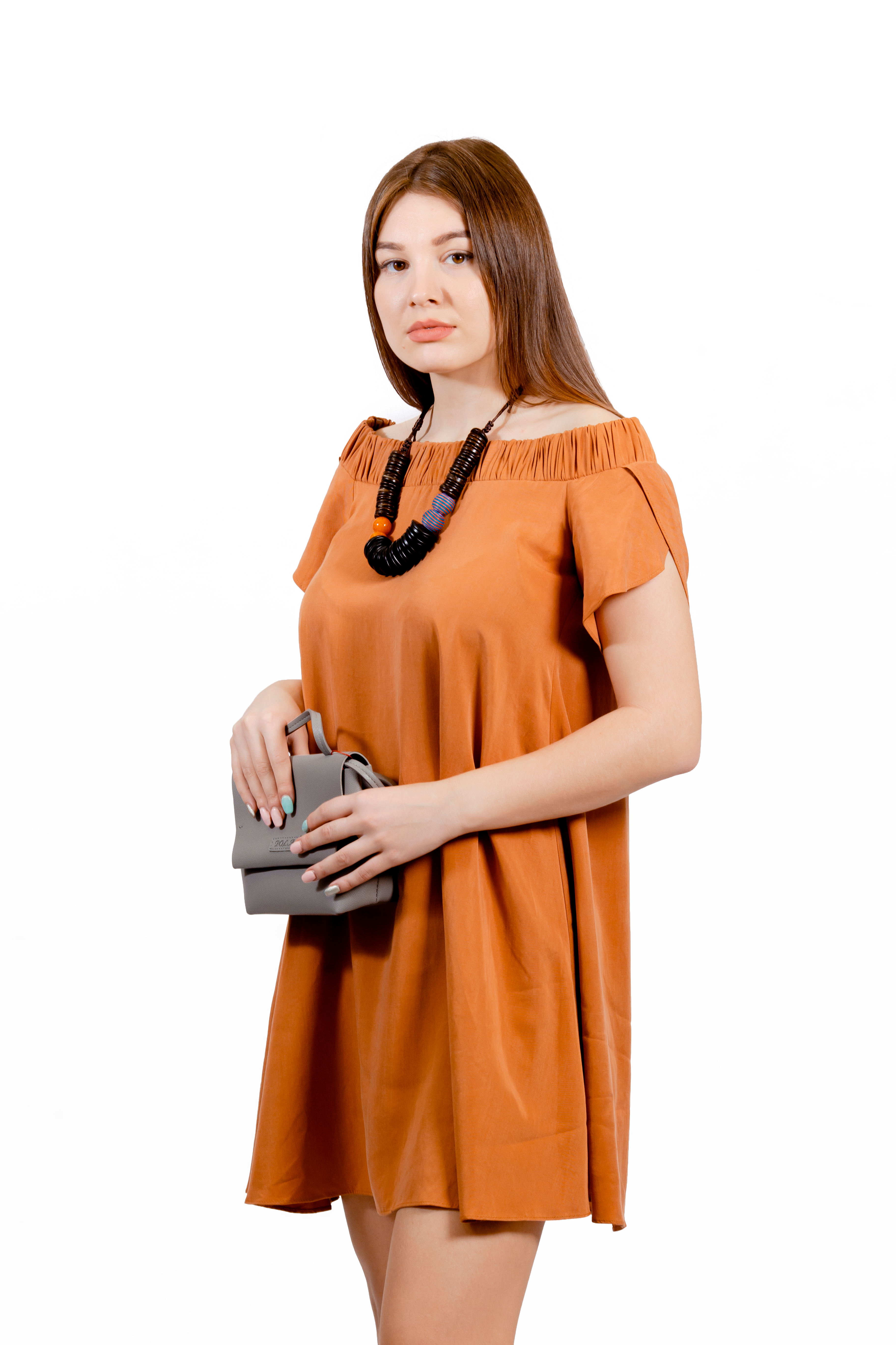 картинка Платье ZOLA + Украшение Тенсел 100% Турция 16086309 [Корица] от магазина Одежда-