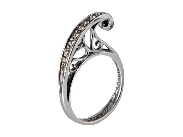 картинка Кольцо Джала Ист Бум Jenavi r2303000 Чернёное серебро Кристаллы Swarovski от магазина Одежда-