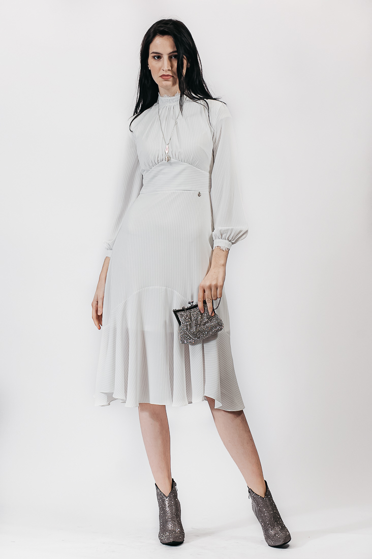картинка Платье Roxelan Полоски Полиэстер 100%Турция 9836 [Белый] от магазина Одежда-